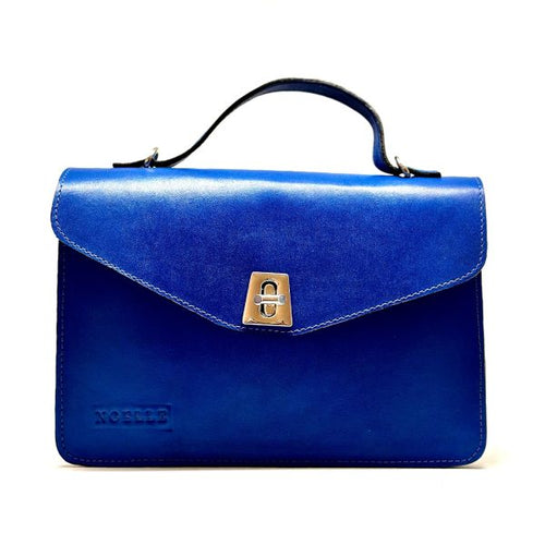 Blue Leather Handbag