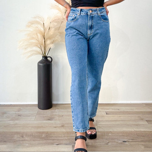 Deep Blue Mum Fit Jeans