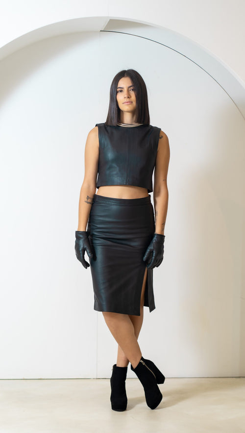 Real Leather Skirt