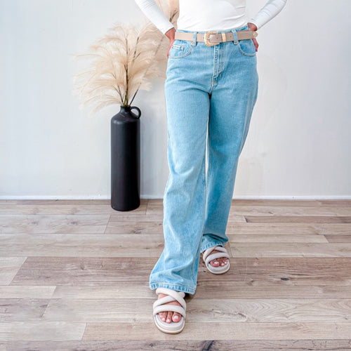 Light Blue Wide Leg Jeans