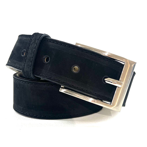 Men's Black Nubuck Belt