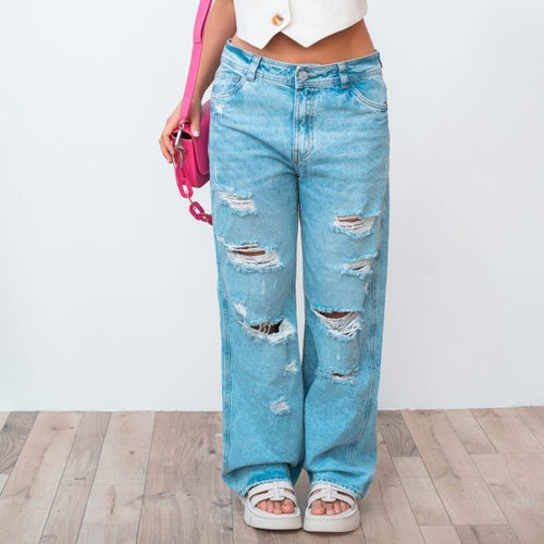 Ripped Jeans Wide Leg