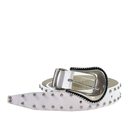 White Studded Belt