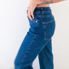 Wide Leg Blue Jeans