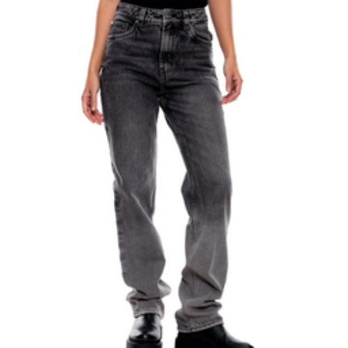 Black High Waist Straight Jeans