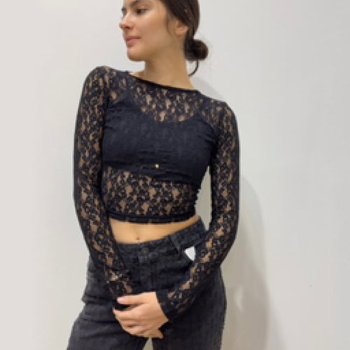 Black Lace Top